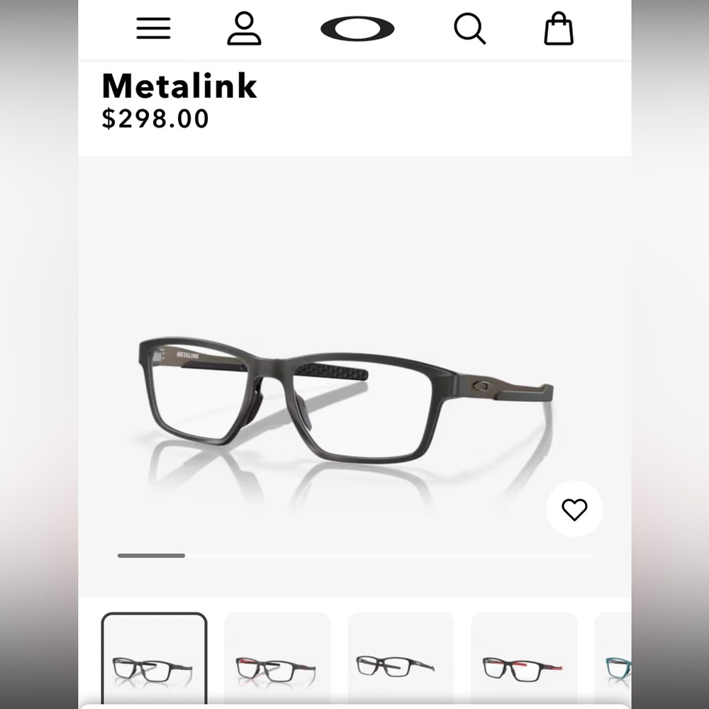 Oakley Metalink Satin Grey Smoke Glasses, EUC